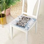 Şık Çiçek Çizimli İllüstrasyon Dijital Baskılı Fermuarlı Sandalye Minderi Realhomes