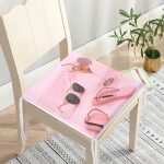 Pembe Zeminde Yaz Temalı Fermuarlı Sandalye Minderi Realhomes