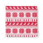 Realhomes Kırmızı Beyaz Geyikler Özel Tasarım Modern Fermuarlı Sandalye Minderi Realhomes