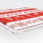 Yılbaşı Motifli Özel Tasarımlı Dijital Baskılı Modern Fermuarlı Sandalye Minderi Realhomes