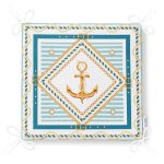 Denizci Motifli Özel Tasarım Dijital Baskılı Modern Fermuarlı Sandalye Minderi Realhomes