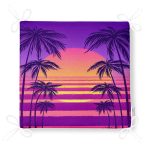 Mor Renkli Plaj Özel Tasarımlı Dijital Baskılı Modern Fermuarlı Sandalye Minderi Realhomes