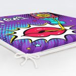 Try Me Pop Art Özel Tasarımlı Dijital Baskılı Modern Fermuarlı Sandalye Minderi Realhomes