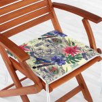 Özel Tasarım Suluboya Amazon Desenli Dijital Baskılı Fermuarlı Sandalye Minderi Realhomes
