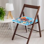 Mavi Zeminli Deniz Yıldızları Özel Tasarım Modern Fermuarlı Sandalye Minderi Realhomes