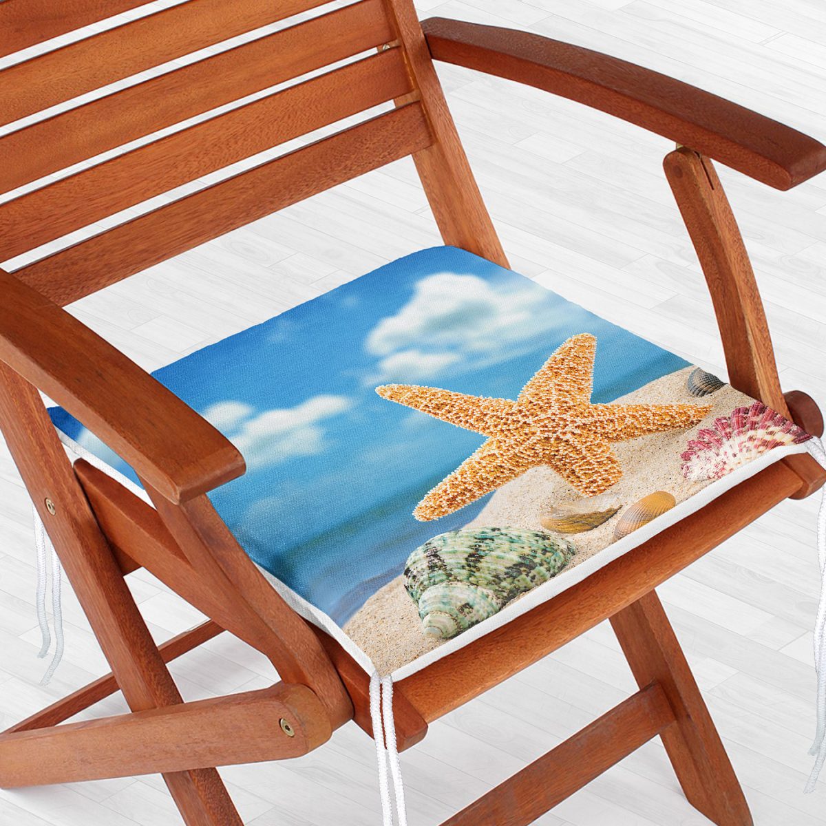 Deniz Yıldızı Özel Tasarımlı Modern Fermuarlı Sandalye Minderi Realhomes