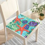 Deniz Canlıları Özel Tasarım Dijital Baskılı Modern Kumaş Fermuarlı Sandalye Minderi Realhomes