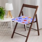 Çizgili Mavi Deniz Yıldızı Özel Tasarım Dijital Baskılı Modern Fermuarlı Sandalye Minderi Realhomes