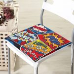 Modern Pop Art Tasarımlı Dijital Baskılı Modern Fermuarlı Sandalye Minderi Realhomes