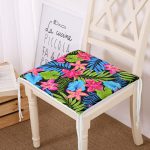 - Frm-3468-Siyah-Zeminde-Watercolor-Tropikal-Desenli-Dijital-Baskili-Fermuarli-Sandalye-Minderi - Realhomes Siyah Zeminde Watercolor Tropikal Desenli Dijital Baskılı Fermuarlı Sandalye Minderi Realhomes