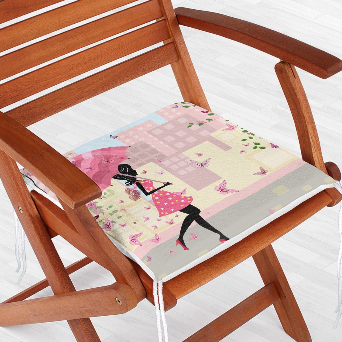Özel Tasarım Fashion Dijital Baskılı Modern Fermuarlı Sandalye Minderi Realhomes
