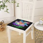 Siyah Zeminde Jungle Özel Tasarımlı Modern Fermuarlı Sandalye Minderi Realhomes