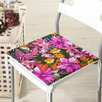 - Frm-3513-Siyah-Zeminde-Tropikal-Desenli-Ozel-Tasarim-Modern-Fermuarli-Sandalye-Minderi - Realhomes Siyah Zeminde Tropikal Desenli Özel Tasarım Modern Fermuarlı Sandalye Minderi Realhomes