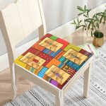 Mozaik African Desenli Dijital Baskılı Modern Fermuarlı Sandalye Minderi Realhomes