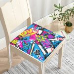 - Frm-3541-Popart-Love-Motifli-Dijital-Baskili-Modern-Fermuarli-Sandalye-Minderi-2 - Realhomes Popart Love Motifli Dijital Baskılı Modern Fermuarlı Sandalye Minderi Realhomes