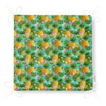 Turkuaz Zeminde Ananas Desenli Dijital Baskılı Modern Fermuarlı Sandalye Minderi Realhomes