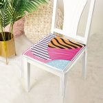 Geometrik Modern Sanat Tasarımlı Fermuarlı Sandalye Minderi Realhomes