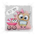 Sevimli Kediler Dekorati Kare Sandalye Minderi 40x40cm Fermuarlı Realhomes