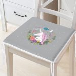 - Frm-4348g-Gri-Zeminde-Unicorn-At-Desenli-Modern-Fermuarli-Sandalye-Minderi-Gorsel - Realhomes Gri Zeminde Unicorn At Desenli Modern Fermuarlı Sandalye Minderi Realhomes