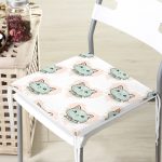 Realhomes Kedi Desenli Dijital Baskılı Modern Fermuarlı Sandalye Minderi Realhomes