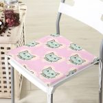 Realhomes Kedi Desenli Dijital Baskılı Modern Fermuarlı Sandalye Minderi Realhomes