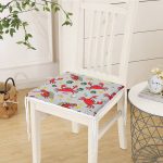 - Frm-4960-Gorsel-2 - Realhomes Realhomes Sevimli Yengeç Desenli Dijital Baskılı Modern Fermuarlı Sandalye Minderi Realhomes