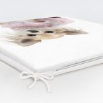 Sevimli Köpek Desenli Dijital Baskılı Modern Fermuarlı Sandalye Minderi Realhomes