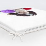 Renkli İp Toplarıyla Köpek Dijital Baskılı Modern Fermuarlı Sandalye Minderi Realhomes