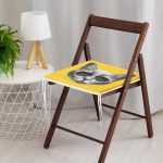 Gözlüklü Kedi Desenli Dijital Baskılı Modern Fermuarlı Sandalye Minderi Realhomes