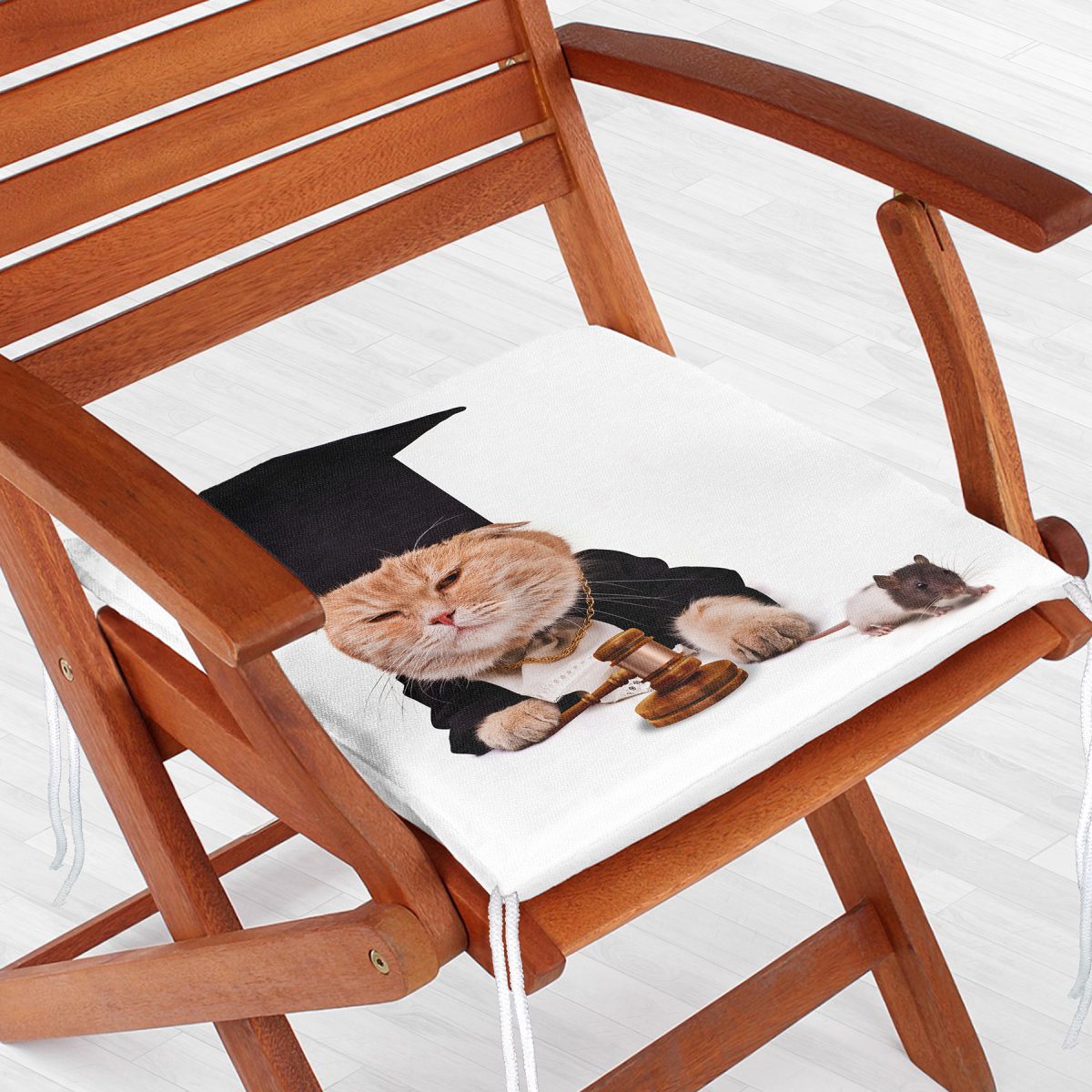 Hakim Kıyafetli Dijital Baskılı Modern Fermuarlı Sandalye Minderi Realhomes