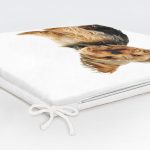 Sevimli Köpek Desenli Dijital Baskılı Modern Fermuarlı Sandalye Minderi Realhomes