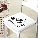 SmileDog Motifli Dijital Baskılı Modern Fermuarlı Sandalye Minderi Realhomes