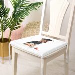 Mezuniyet Kıyafetli Köpekçik Dijital Baskılı Modern Fermuarlı Sandalye Minderi Realhomes