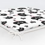 Siyah Kediler Desenli Modern Fermuarlı Sandalye Minderi Realhomes