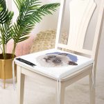 Sevimli Kedi Desenli Dijital Baskılı Modern Fermuarlı Sandalye Minderi Realhomes
