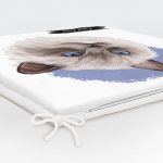 Sevimli Kedi Desenli Dijital Baskılı Modern Fermuarlı Sandalye Minderi Realhomes