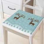 Merry Christmas Dijital Baskılı Fermuarlı Sandalye Minderi Realhomes