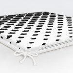 Realhomes Uçan Siyah Puantiyeler Dijital Baskılı Fermuarlı Sandalye Minderi Realhomes