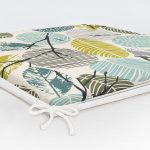 Dal Ve Yapraklı Dijital Baskılı Fermuarlı Sandalye Minderi Realhomes