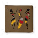 Siyah Puanlı Zeminde Yaprak Tasarımı Dijital Baskılı Fermuarlı Sandalye Minderi Realhomes