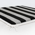 Siyah Gri Düz Çizgiler Özel Tasarımlı Fermuarlı Sandalye Minderi Realhomes