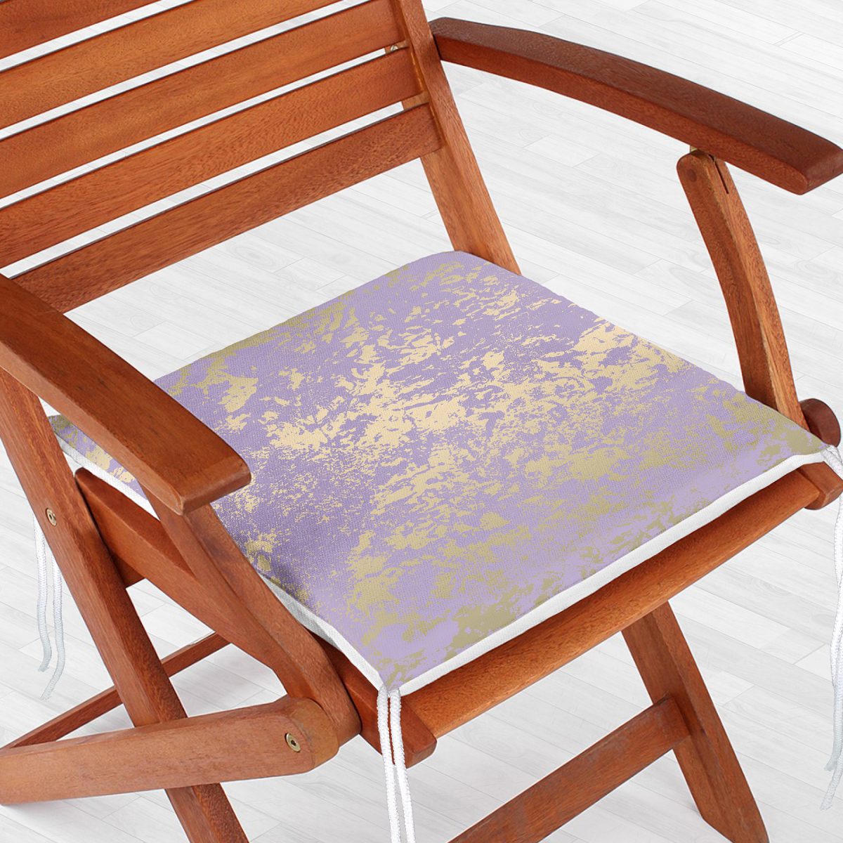 Mor Renkli Gradyan Desenli Dijital Baskılı Modern Fermuarlı Sandalye Minderi Realhomes
