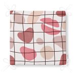 Renkli Bohem Zeminli Kare Çizgiler Dijital Baskılı Modern Fermuarlı Sandalye Minderi Realhomes