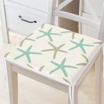 Vizon Zeminde Deniz Yıldızı Motifli Dijital Baskılı Modern Fermuarlı Sandalye Minderi Realhomes