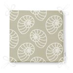 Vizon Zeminde Deniz Salyangozu Motifli Dijital Baskılı Modern Fermuarlı Sandalye Minderi Realhomes