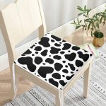 Beyaz Zemin Üzerinde Siyah Puantiye Desenli Dijital Baskılı Modern Fermuarlı Sandalye Minderi Realhomes
