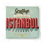 İstanbul Temalı Dijital Baskılı Fermuarlı Sandalye Minderi Realhomes