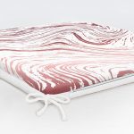 Beyaz Zemin Üzerinde Renkli Soyut Çizim Dijital Baskılı Modern Fermuarlı Sandalye Minderi Realhomes