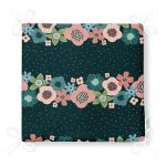 Renkli Zemin Üzerinde Çiçek Desenli Dijital Baskılı Modern Fermuarlı Sandalye Minderi Realhomes