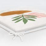 Pastel Renkli Zemin Üzerinde Onedraw Çizimli Dijital Baskılı Modern Fermuarlı Sandalye Minderi Realhomes